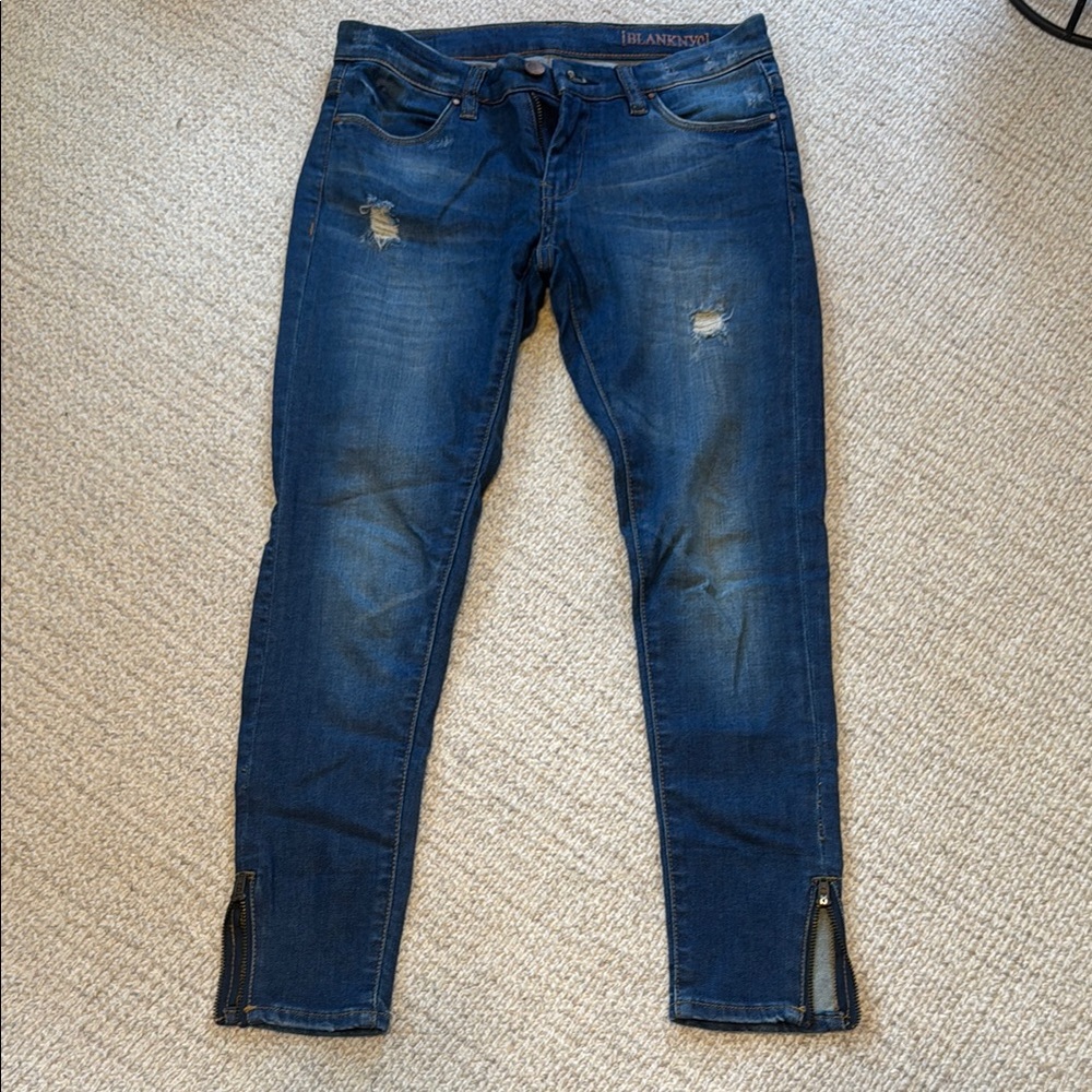 Blank NYC Blue Skinny Jeans with Tapered Leg